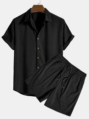 Keano - Comfortabele Linnen Zomerset voor Mannen - River Mode