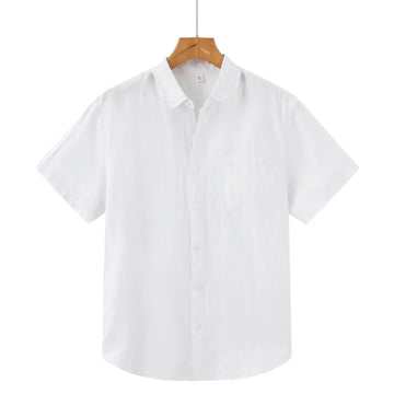 DETORO - Men's short-sleeved linen blouse