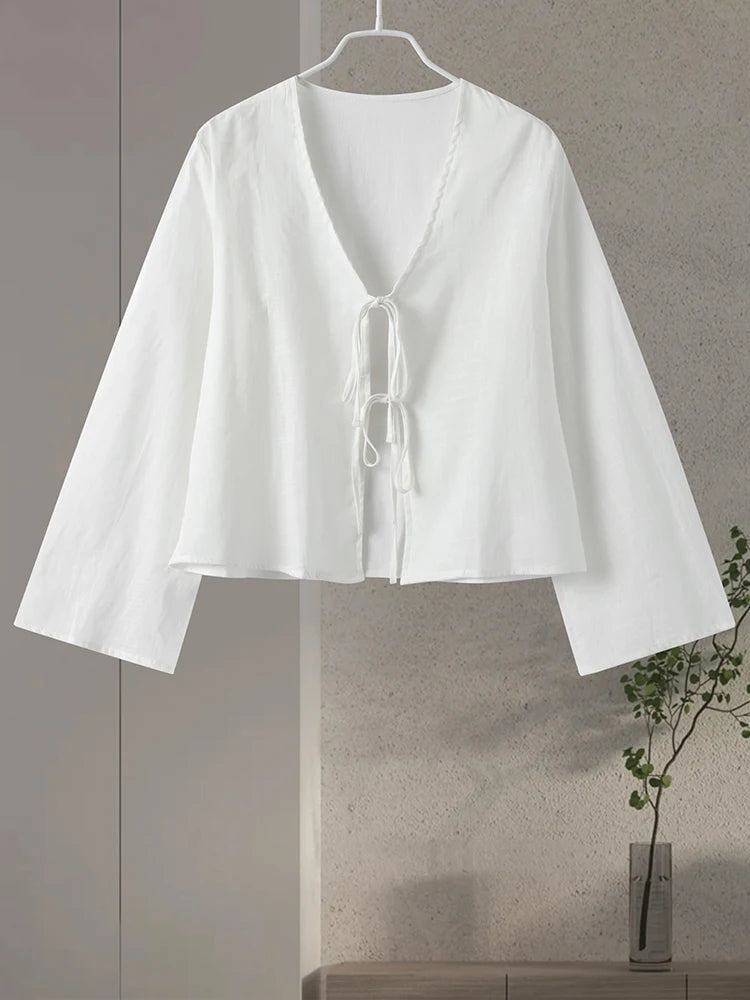 Maroussia - Women's Puffed Sleeve Blouse For Summer