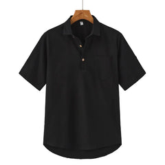 RAVEN - Men's short-sleeved linen polo shirt