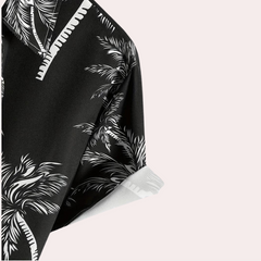 BEACH - Men's Comfortable Summer Set With Palm Tree Print