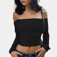 MONICA - Off Shoulder Top With Long Sleeves