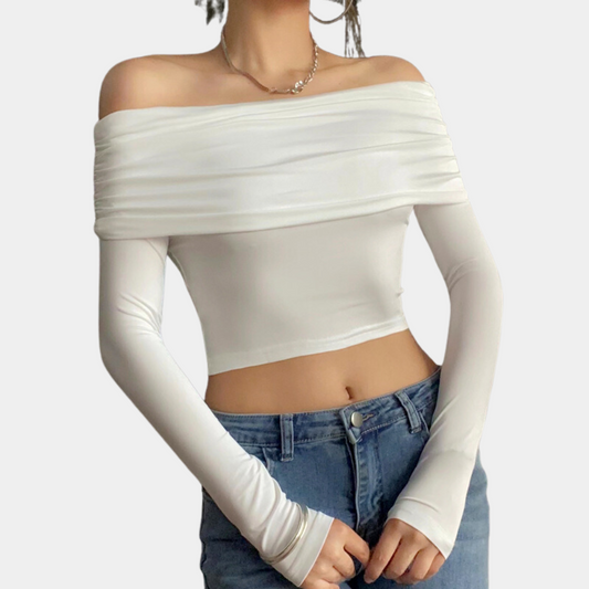 MONICA - Off Shoulder Top With Long Sleeves