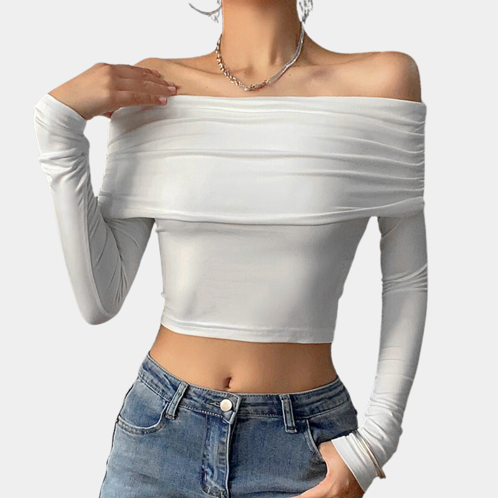 MONICA - Off Shoulder Top With Long Sleeves