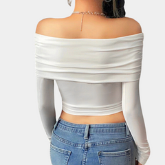 MONICA - Off Shoulder Top With Long Sleeves