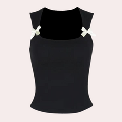 HAILEY - Classic Women's Top With Ribbons