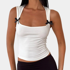 HAILEY - Classic Women's Top With Ribbons