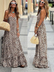 Luxury Women's Leopard Print Dress