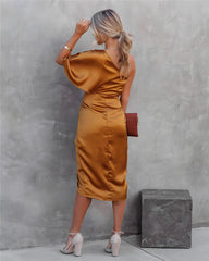 JODIE - Elegant Silk One Shoulder Dress