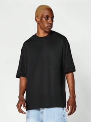 Justin - Black Oversized T-Shirt for Summer