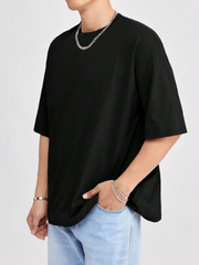 Justin - Black Oversized T-Shirt for Summer