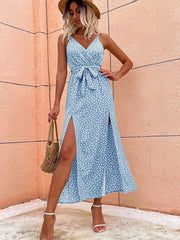 ALICE - Summer midi dress with floral print and slits