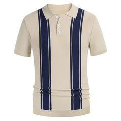 NANDO | Menswear Knitted short-sleeved polo shirt