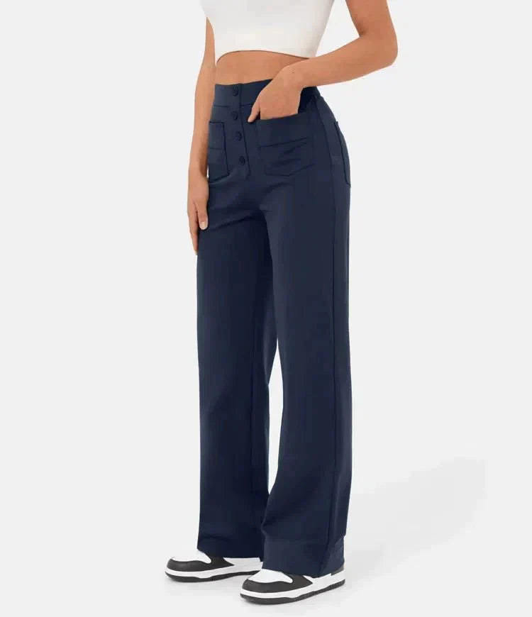 High-waisted Broek voor Dames | Elastich - River Mode