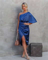 JODIE - Elegant Silk One Shoulder Dress