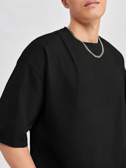 Justin - Black Oversized T-Shirt for Summer